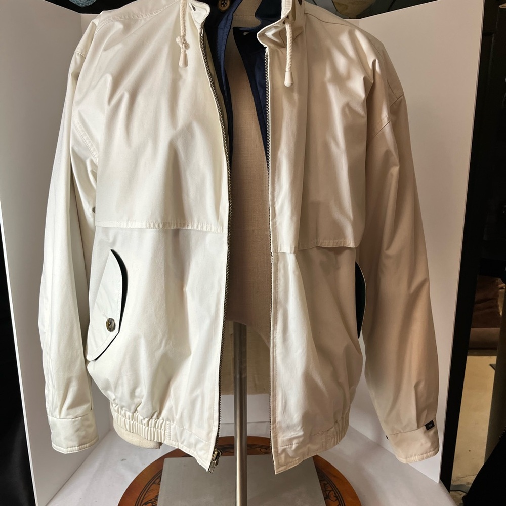Men's Classic London Fog Cream Jacket Removable Liner